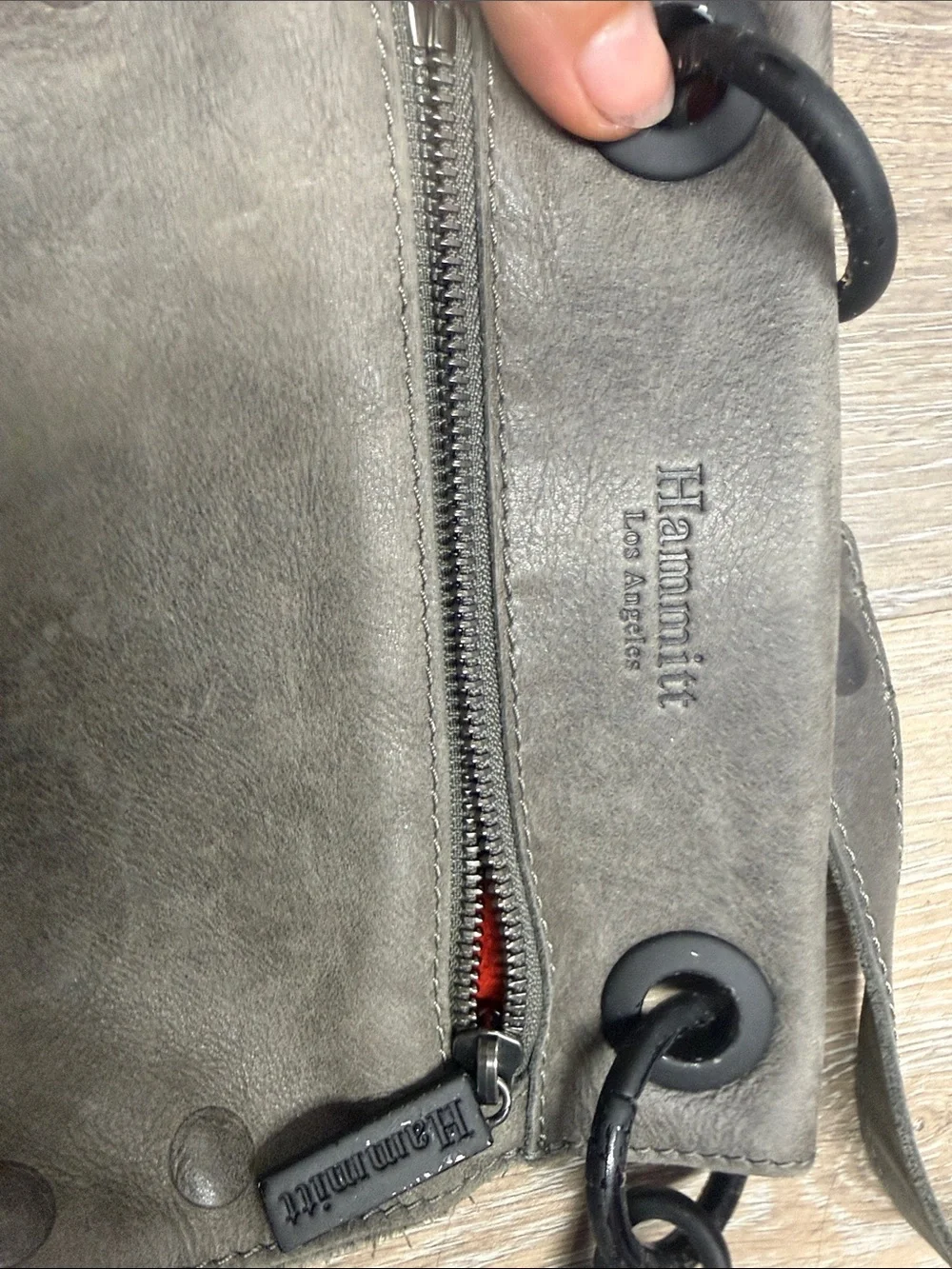 Hammitt Los Angeles Gray Leather Crossbody Bag
